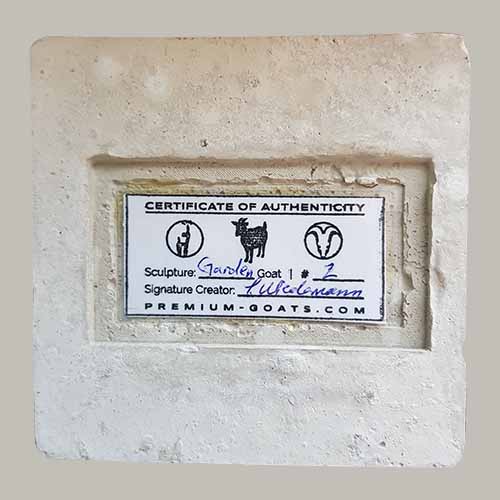 Garden Goat Certificate